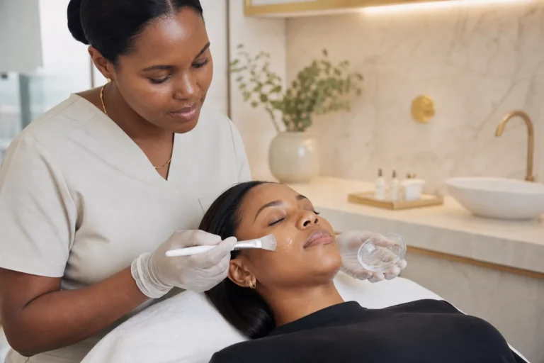 Professional facial treatment at Novus Skin
